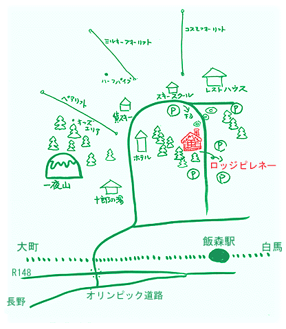 ロッジ・ピレネー 地図