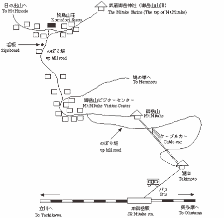 駒鳥山荘への概略アクセスマップ