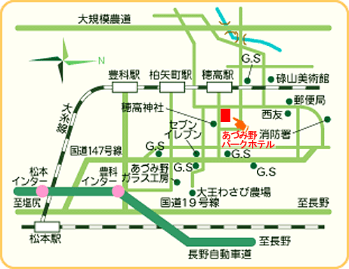 地図：あづみ野パークホテル