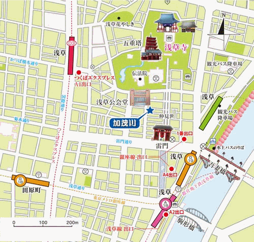 旅館 加茂川の地図画像