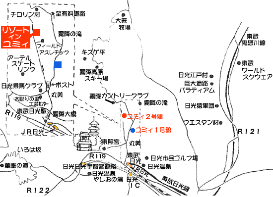 リゾートインユミィの地図画像