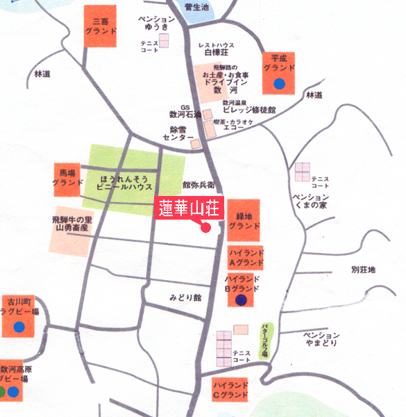 蓮華山荘 地図