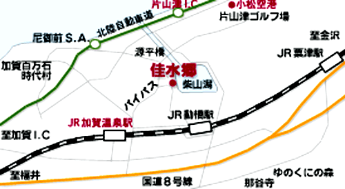 地図：加賀片山津温泉　佳水郷（アパホテルズ＆リゾーツ）