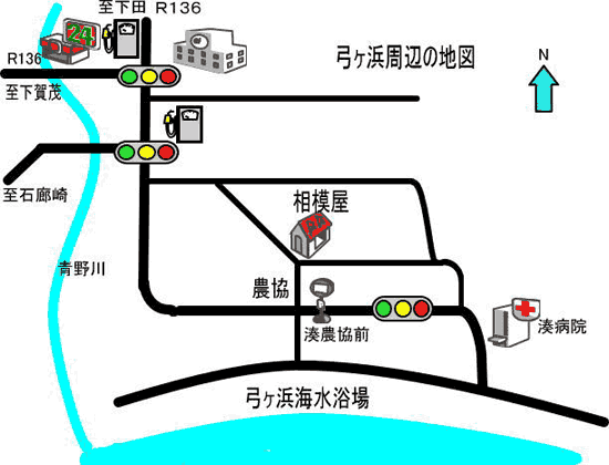 温泉民宿 相模屋の地図画像