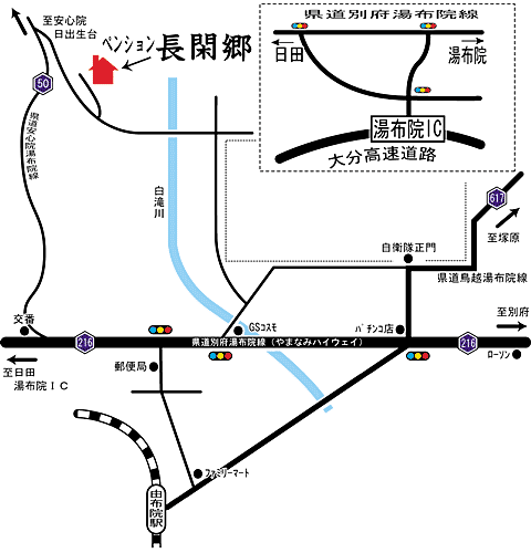 ペンション長閑郷の地図画像