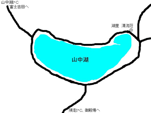 湖里　清流荘への概略アクセスマップ