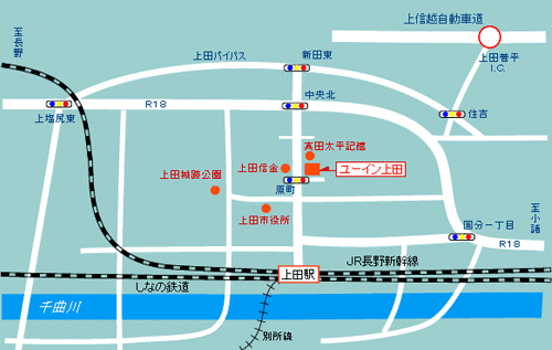 ユーイン上田 地図