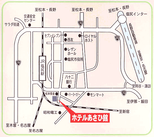 ホテル　あさひ館 地図