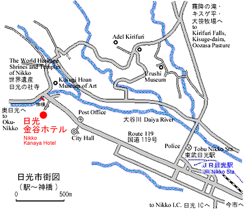 日光金谷ホテルの地図画像