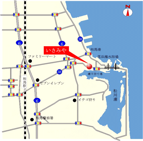 旅館いさみや＜福島県＞への概略アクセスマップ