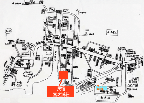 民宿　宮之浦荘　＜屋久島＞への概略アクセスマップ