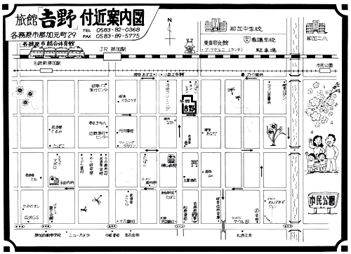 旅館吉野　＜岐阜県＞への概略アクセスマップ