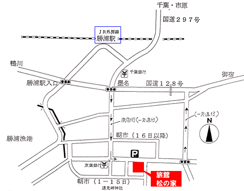 地図：旅館　松の家