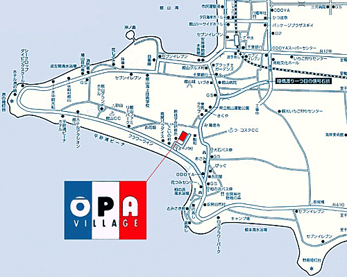 地図：オーベルジュ　オーパヴィラージュ