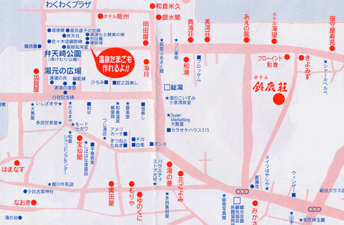 地図：和倉温泉　お宿　すず花