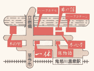 Ｔａｂｉｓｔ　鬼怒川パークコテージへの概略アクセスマップ