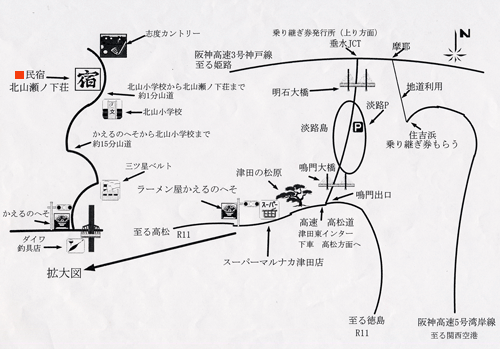 民宿 北山瀬ノ下荘の地図画像