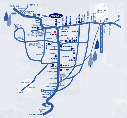 中谷旅館への概略アクセスマップ
