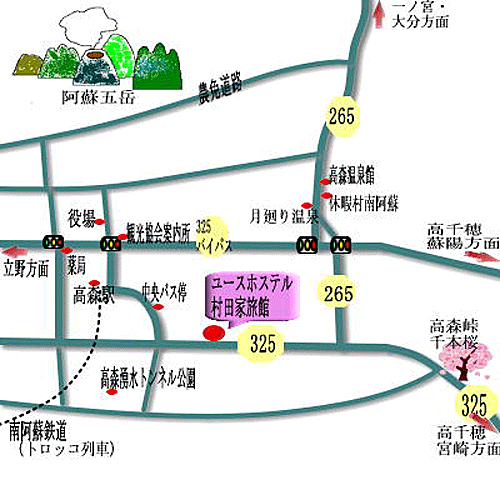 ユースホステル村田家旅館の地図画像
