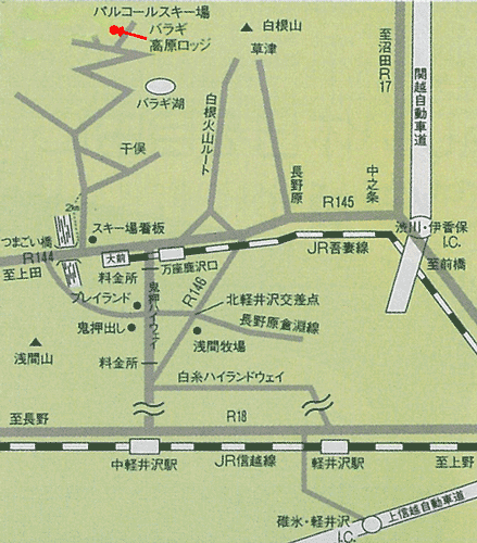 バラギ高原ロッジの地図画像