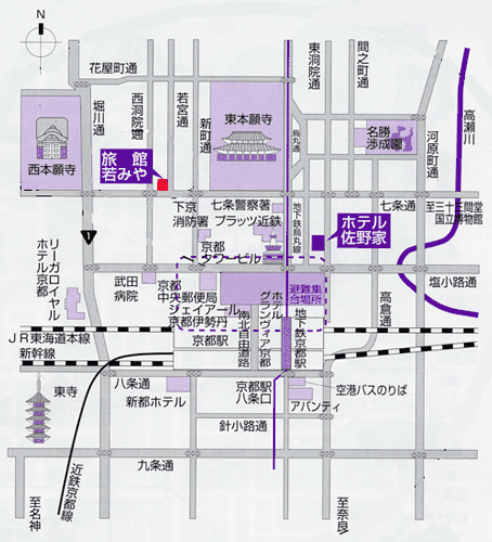 旅館 若みやの地図画像