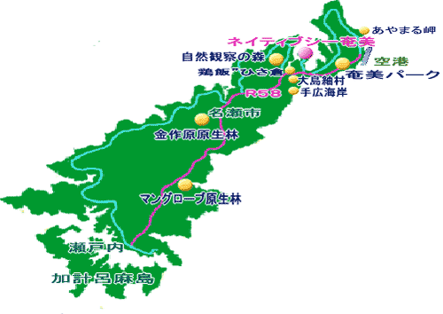 プチリゾート　ネイティブシー奄美　＜奄美大島＞ 地図