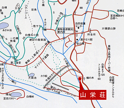 温泉宿 山栄荘の地図画像