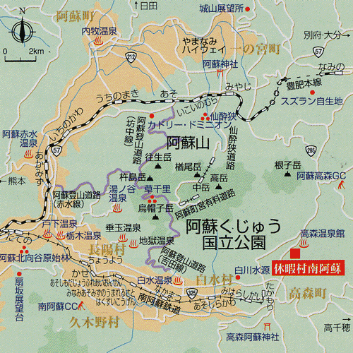 休暇村南阿蘇の地図画像