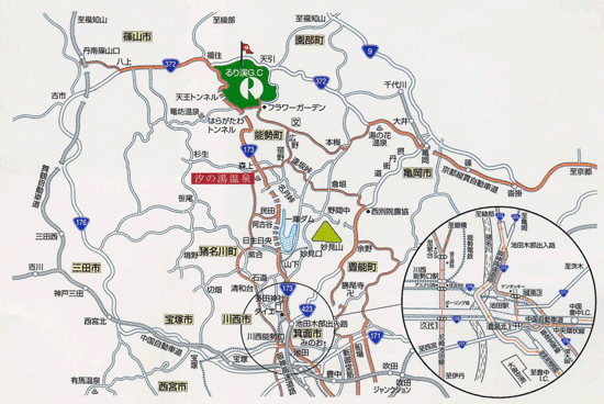 温泉旅館　汐の湯温泉への概略アクセスマップ