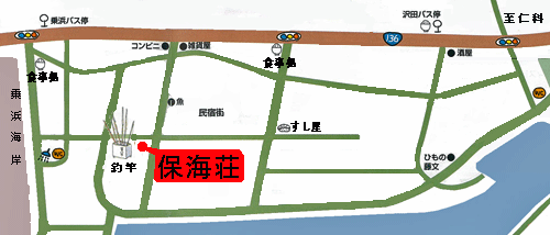 堂ヶ島温泉　民宿　保海荘（やすみそう） 地図