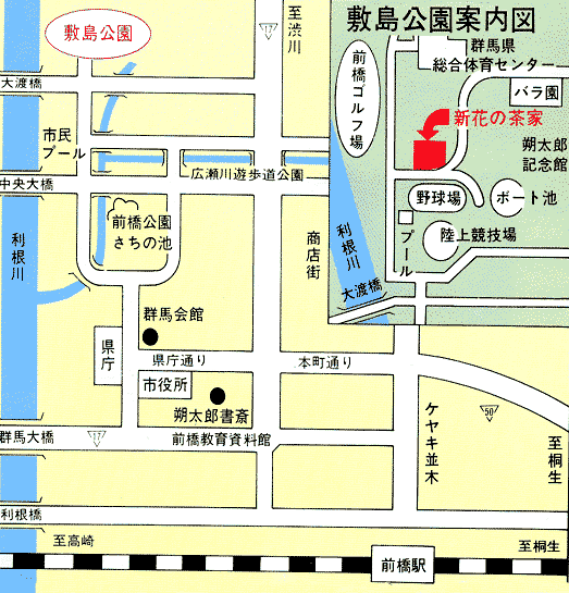 割烹旅館 新花の茶家の地図画像