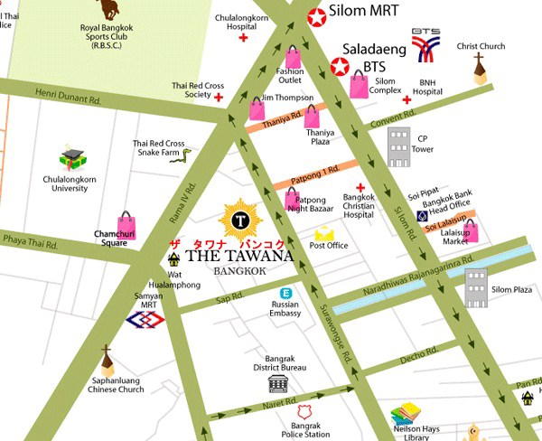 ザ タワナ バンコク The Tawana Bangkok 施設提供地図 楽天トラベル