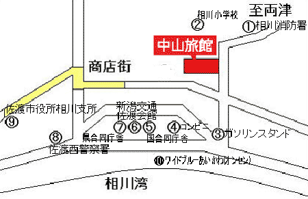 中山旅館　＜佐渡島＞ 地図