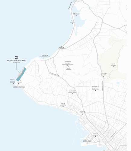 地図：フサキビーチリゾート　ホテル＆ヴィラズ　＜石垣島＞
