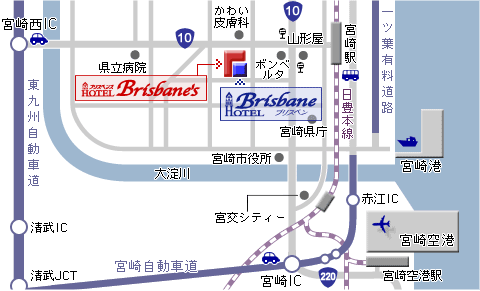 ホテル　ブリスベン 地図