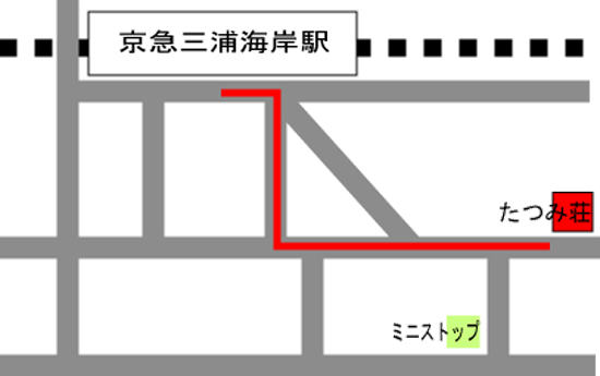 民宿 たつみ荘＜神奈川県＞の地図画像