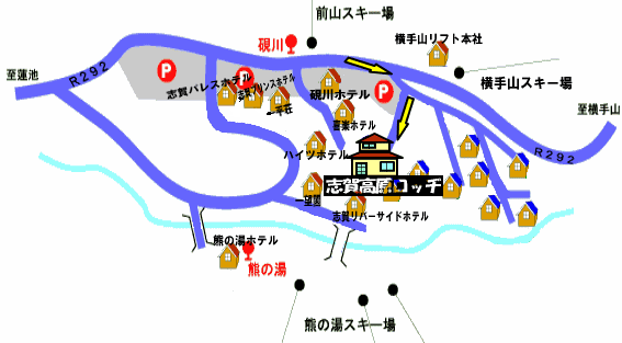 志賀高原ロッヂの地図画像