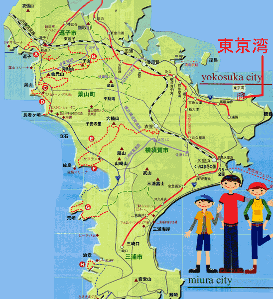 割烹旅館　東京湾への概略アクセスマップ