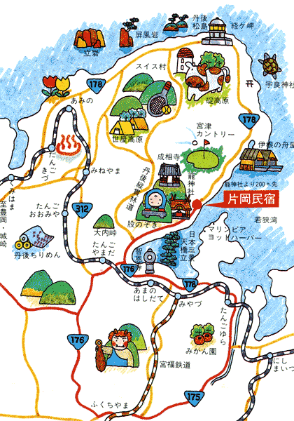 民宿 片岡の地図画像