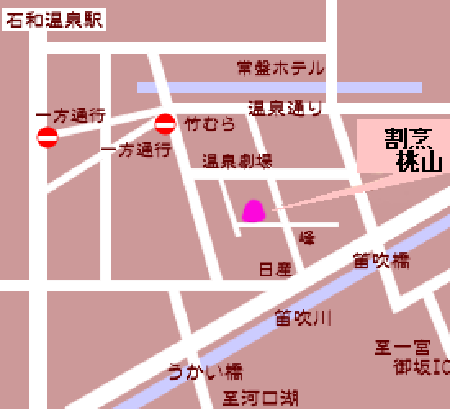 地図：割烹　桃山