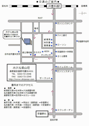 地図：ホテル紫山荘