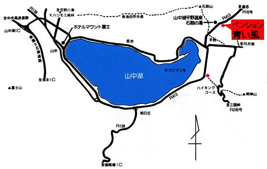 地図：ペンション　青い風