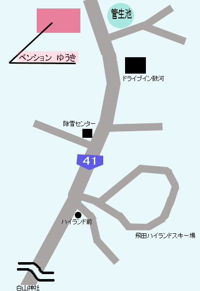 ペンション ゆうきの地図画像