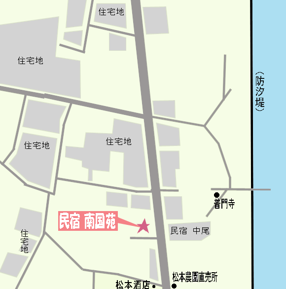 地図：民宿　南国苑