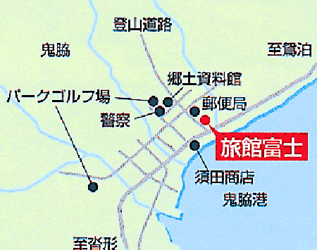 地図：旅館　富士＜利尻島＞