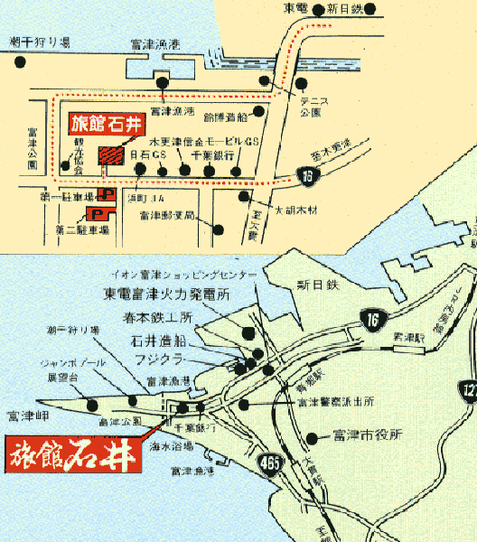 旅館　石井＜千葉県＞への概略アクセスマップ