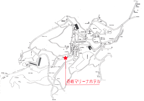 壱岐マリーナホテル　＜壱岐島＞への概略アクセスマップ