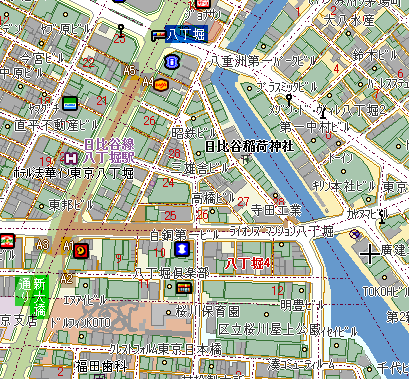 亀島川温泉 新川の湯 ドーミーイン東京八丁堀（ドーミーイン・御宿野乃 ホテルズグループ）の地図画像