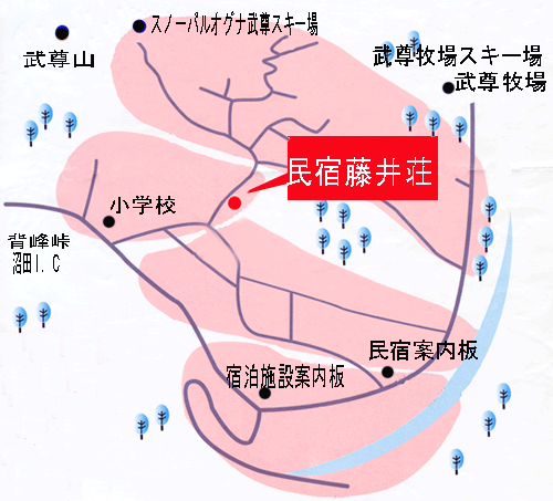 民宿　藤井荘＜群馬県＞への概略アクセスマップ