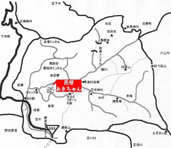 民宿 あきちゃんの地図画像